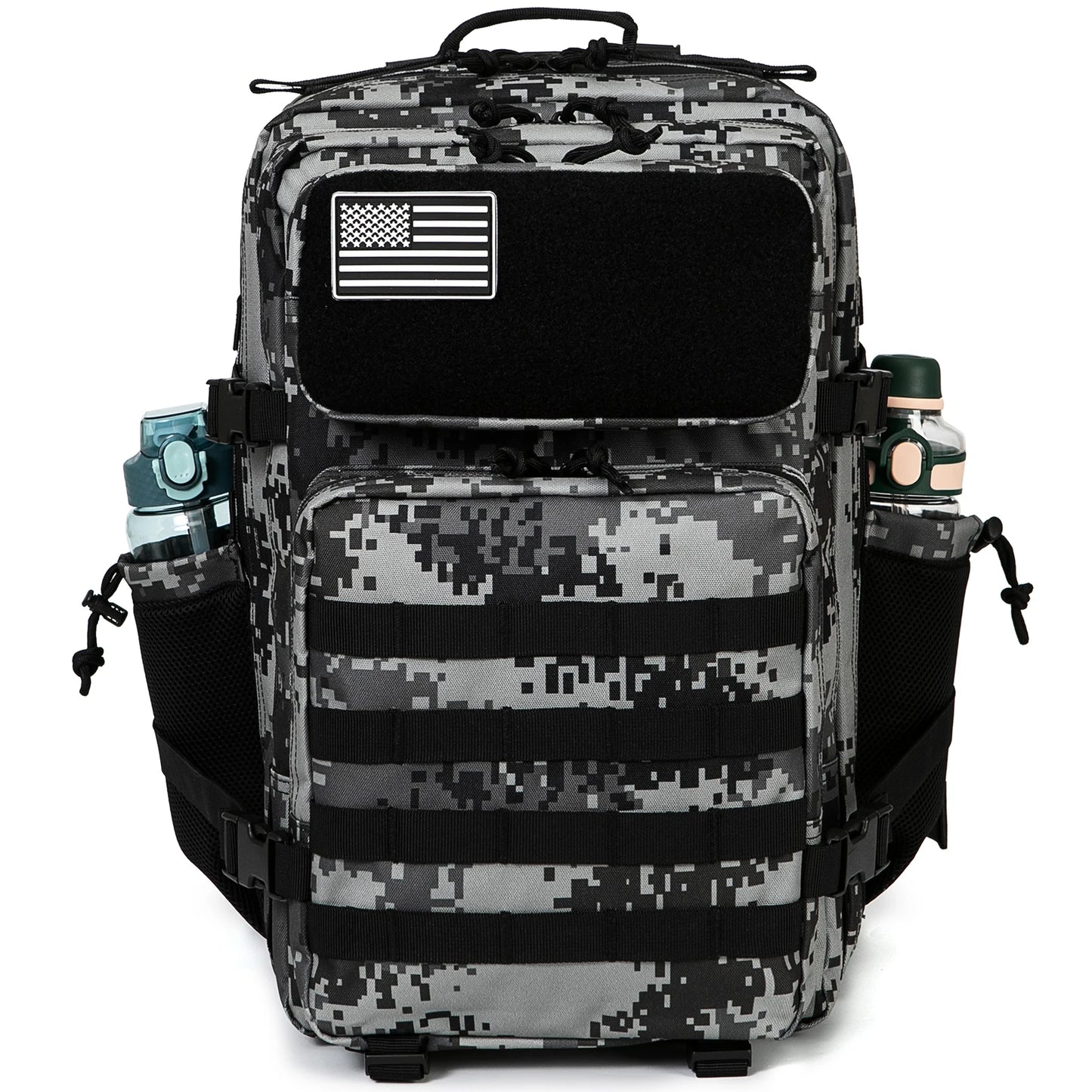 45L Tactical Backpack Hunting Rucksack with Dual Cup Holders  Outdoor camping equipment back pack Hiking Survival Rucksack