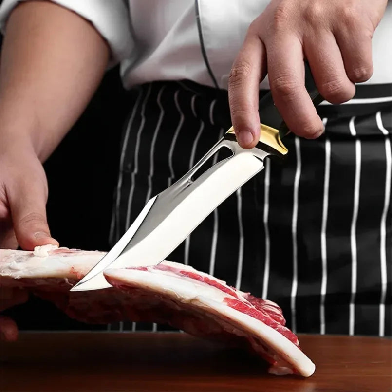 Stainless Steel Hand-forged Boning Knife Multifunctional Butcher Meat Cleaver Bone Kitchen BBQ Knife Chef Slicing Cooking Knife
