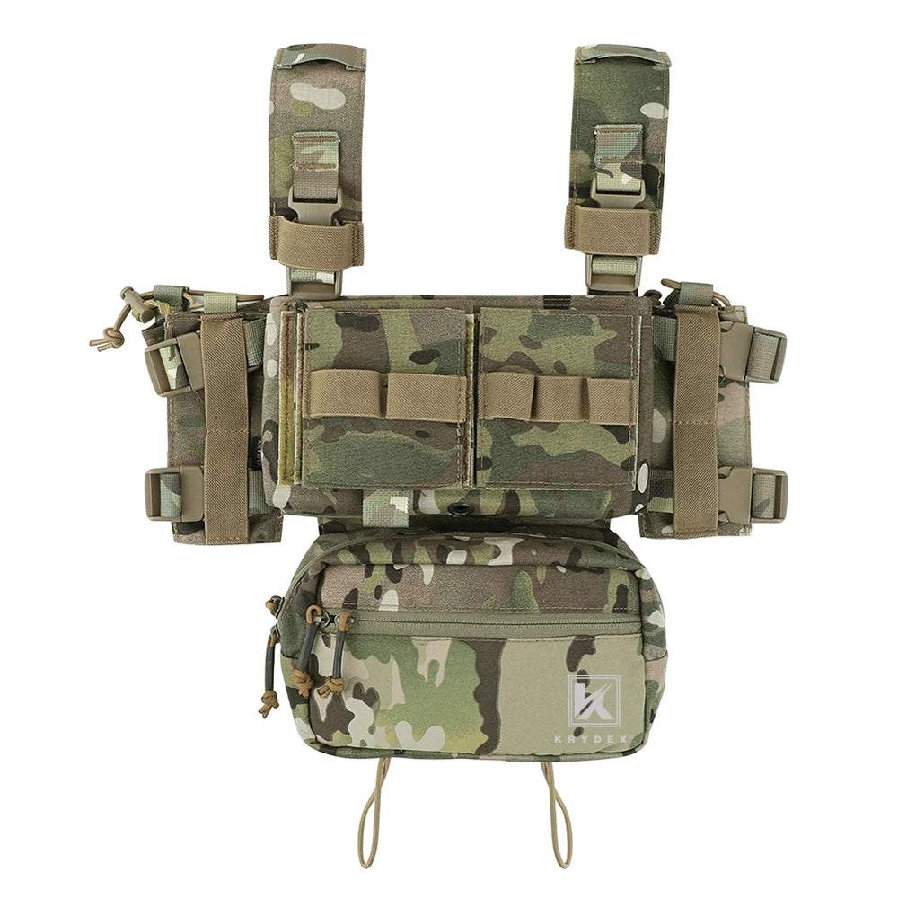 KRYDEX Tactical MK3 MK4 Chest Rig Micro Fight Chassis Modular Vest With 5.56 7.62 M4 AK Magazine Pouch Sack Pouch Hunting Gear