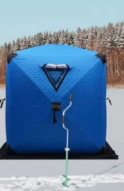 Orange/Blue/Red Insulated Ice Fishing Tent Freestanding Portable Outdoor Picnics Thermal Shelter Windproof Tent for 1-2 Persons