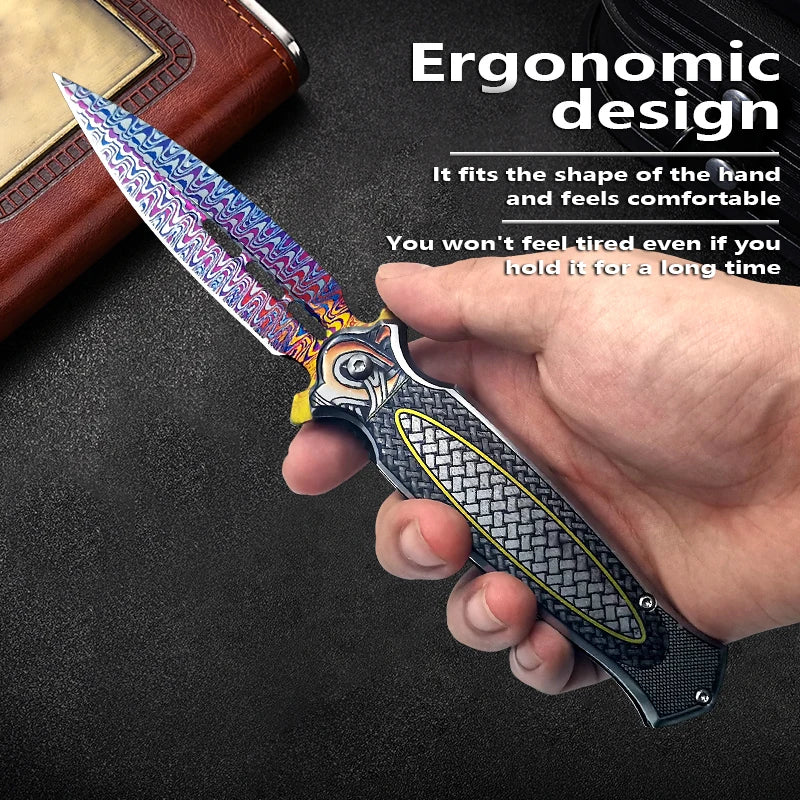 Lightweight tactical camping knife suitable for everyday carry, hunting, survival and self-defense