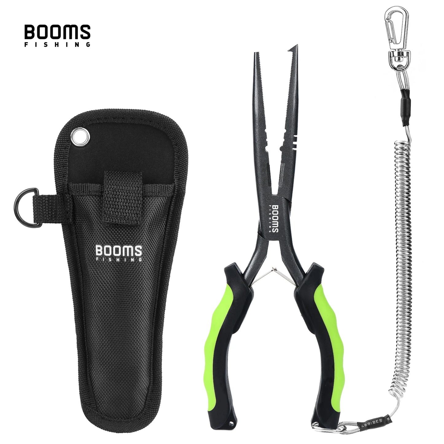 Booms Fishing F03 Multifunction Fishing Pliers Tools 23.5cm Straight Long Nose Stainless Steel Line Cutter Scissors Tools