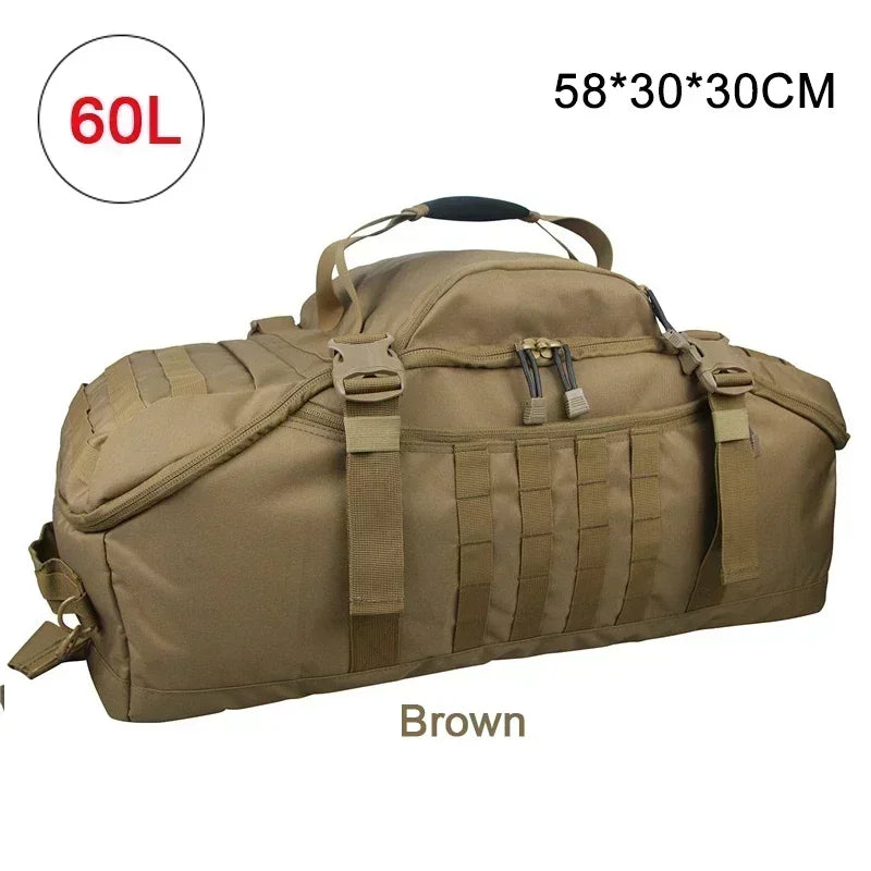 LQARMY 30L 50L 80L Sport Travel Bag Molle Tactical Backpack Gym Fitness Bag Large Duffle Bags for Camping Hunting Fishing
