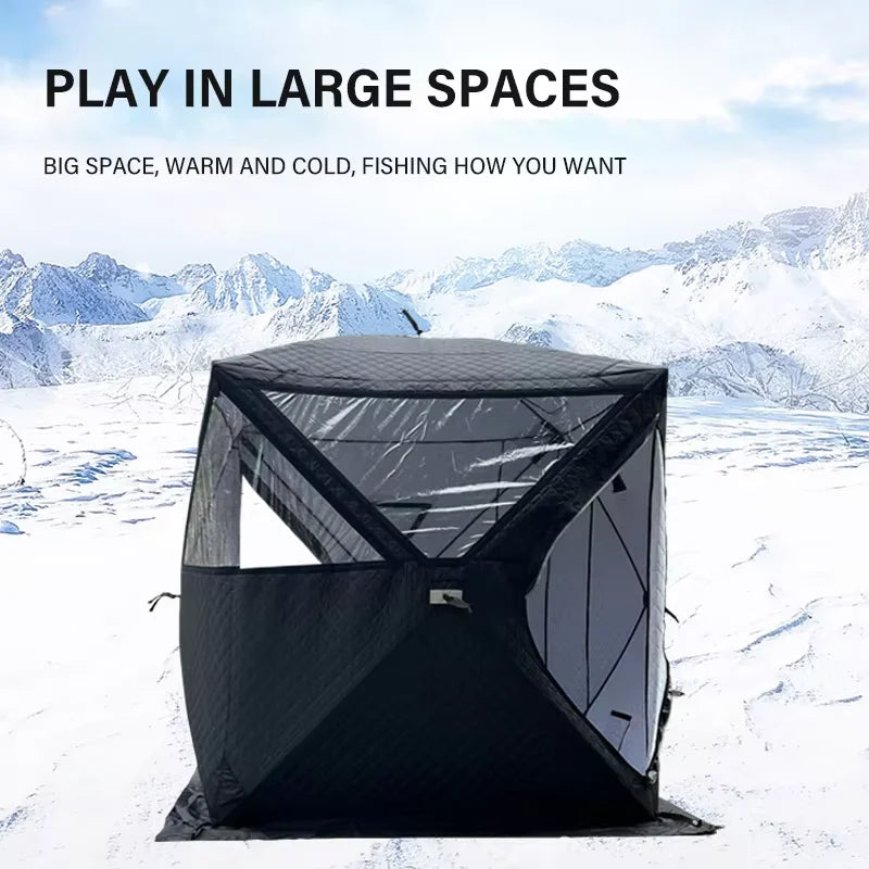 Outdoor Winter Thickened Insulated Ice Fishing Tent Camping Gear Warm And Cold Resistant Fishing Shelter for Cold Weather