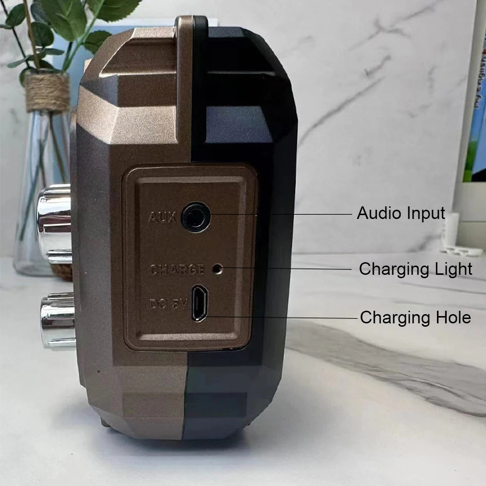 Emergency Hand Crank Radio Solar Powered Radio with BT Speaker Flashlight AM/FM/SW Radio for Outdoor Camping and Emergency