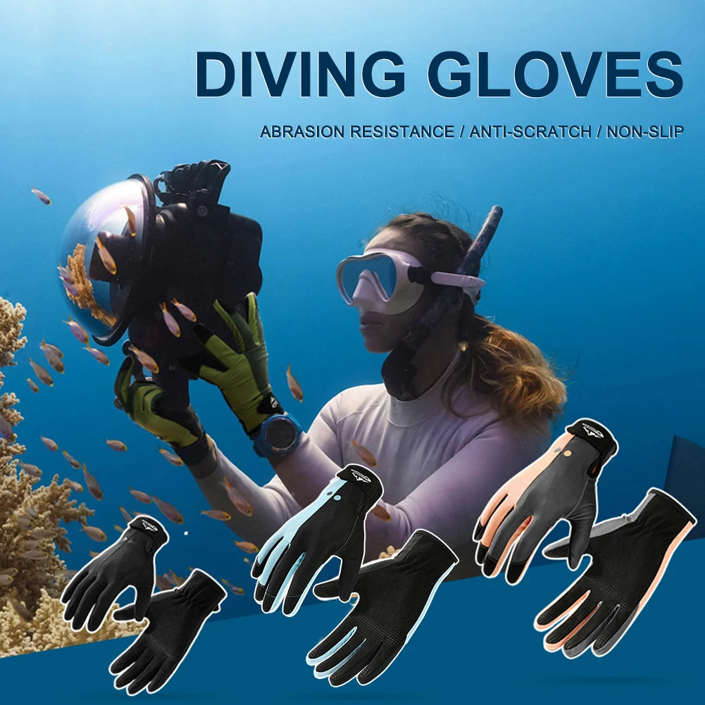Scuba Snorkeling Gloves Portable Paddling Surfing Gloves Lightweight Elastic Anti-scratch Comfortable Water Sports Equipment