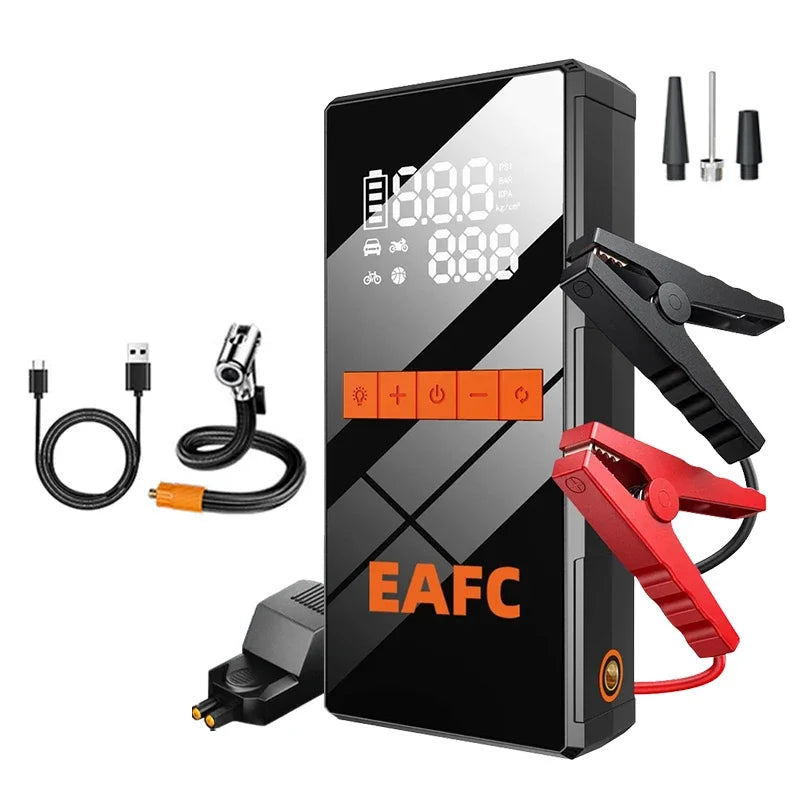 1200A Car Jump Starter 150PSI Tire Inflator 4 In 1 Multifunctional Automotive Emergency Power Power Bank Air Pump with EVA Box