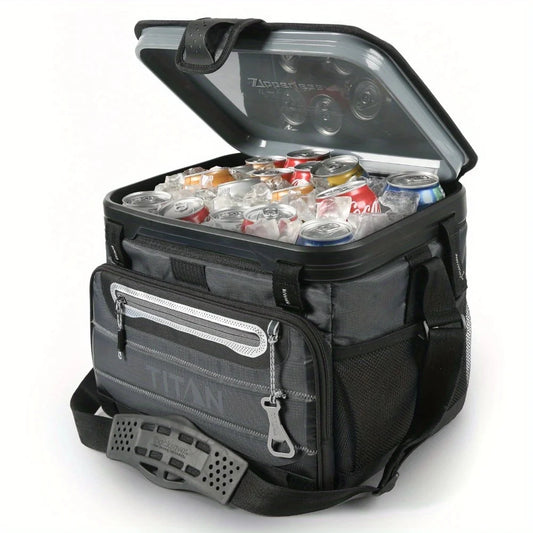 40 cans foldable zipper-free cooler, removable bottle opener, waterproof and stain-proof, perfect for outdoor activities