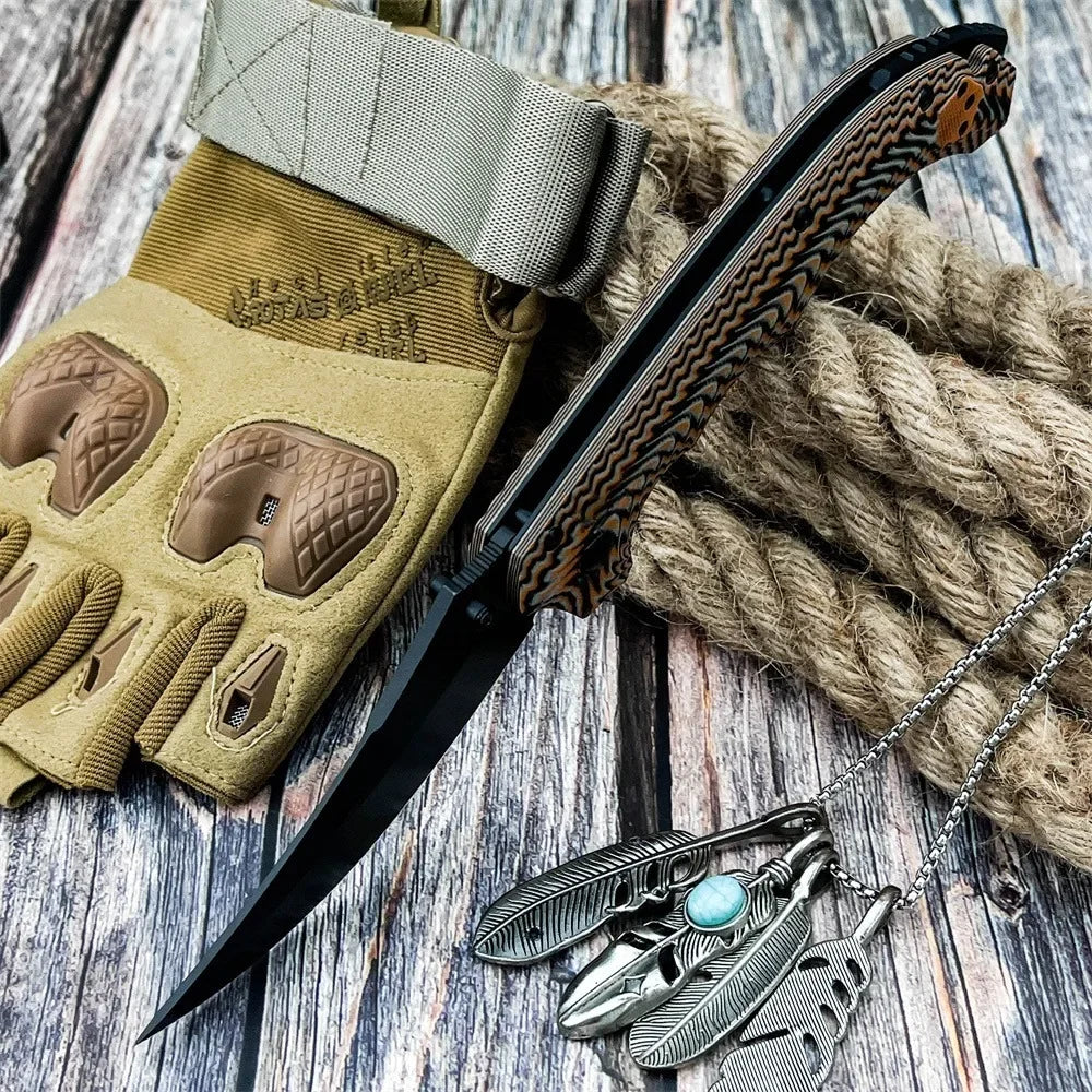 High Quality Folding Knife G10 Handle D2 Steel Blade EDC Survival Tool Outdoor Portable Camping Knife Gift