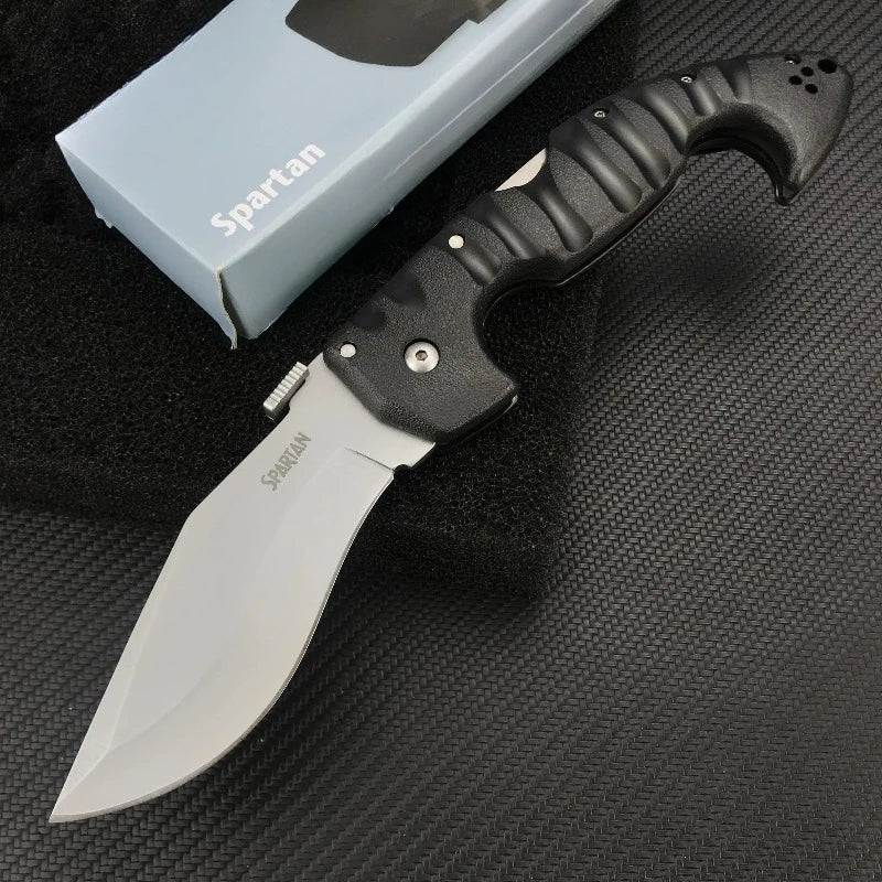 Cold spartan Pocket Pocket knife 7CR13MOV blade fiberglass handle Outdoor Tactical Camping Hiking Survival EDC folding knife