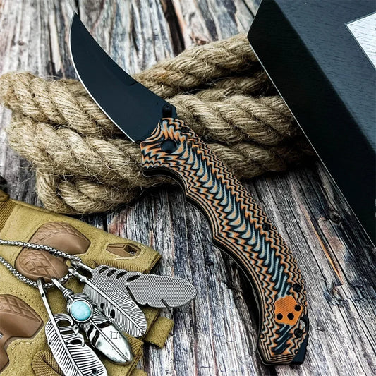 High Quality Folding Knife G10 Handle D2 Steel Blade EDC Survival Tool Outdoor Portable Camping Knife Gift