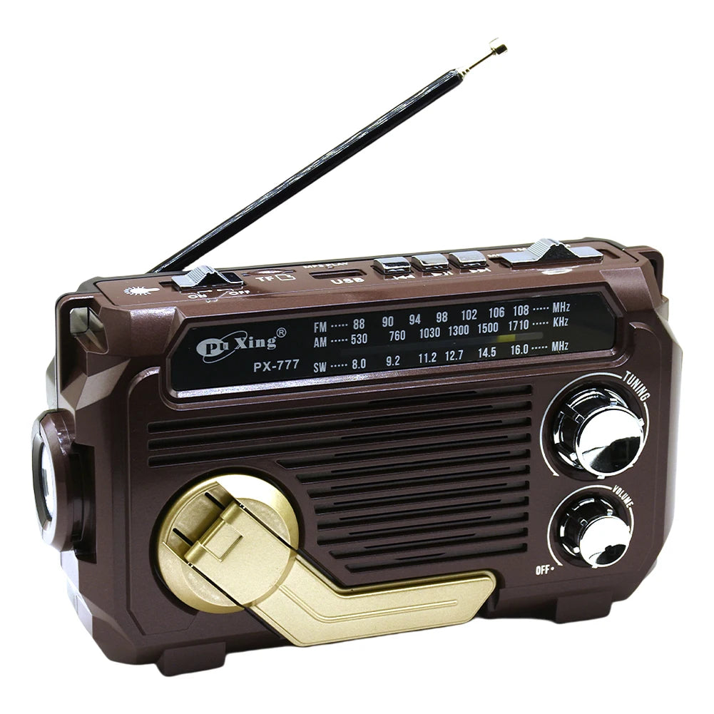 Emergency Hand Crank Radio Solar Powered Radio with BT Speaker Flashlight AM/FM/SW Radio for Outdoor Camping and Emergency