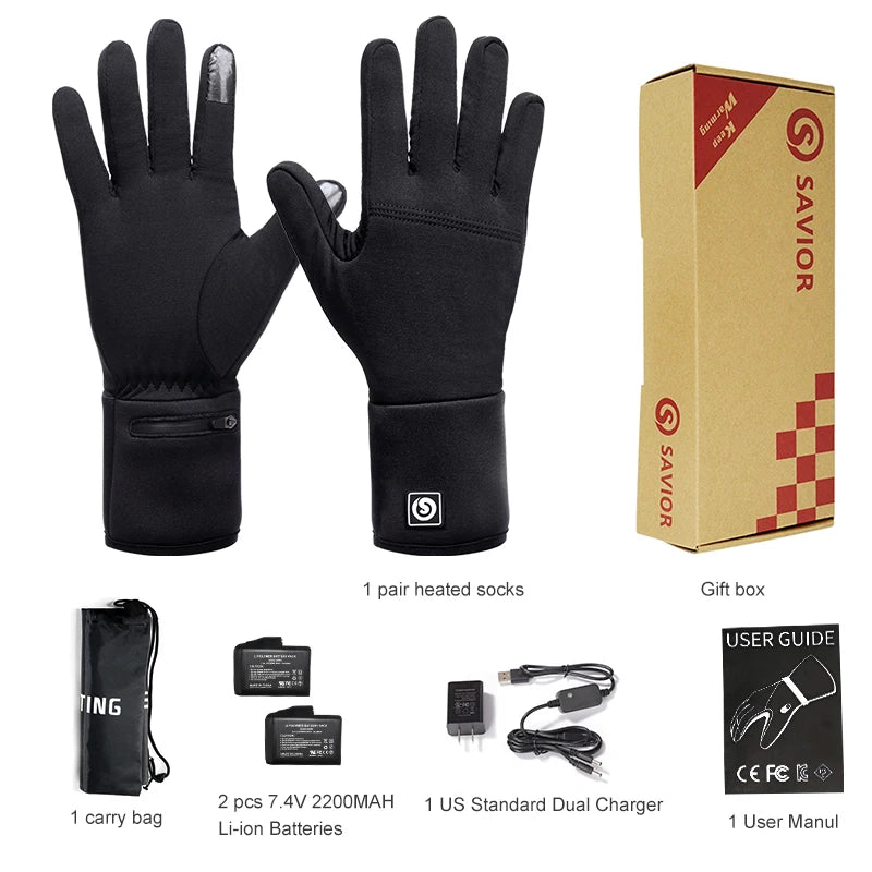 Liner Heated Gloves Winter Warm Skiing Gloves Outdoor Sports Riding Skiing Fishing Hunting