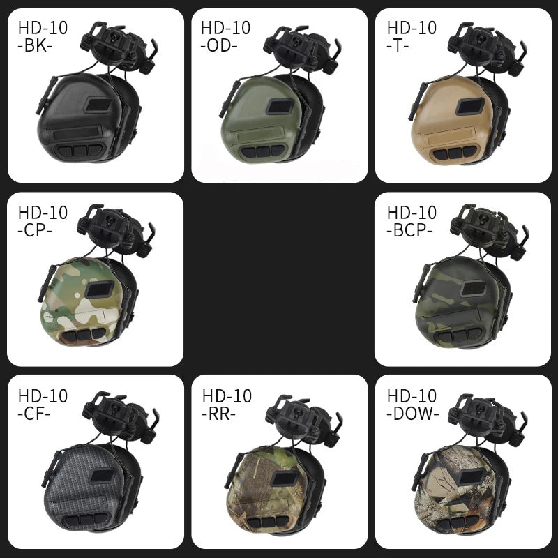 Tactical Helmet Headset with Fast Helmet Rail Adapter Military Airsoft Communication Headphone Outdoor Hunting Shooting Headset