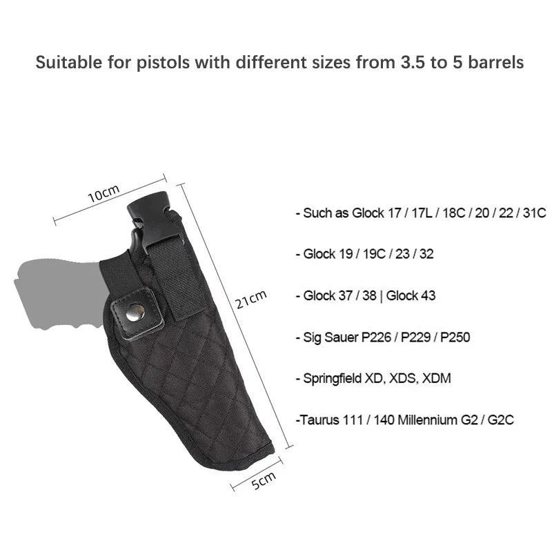 Tactical Concealed Holsters Hidden Double Magazine Gun Pouches Underarm Stealth Pistol Holster Shooting Hunting Accessories