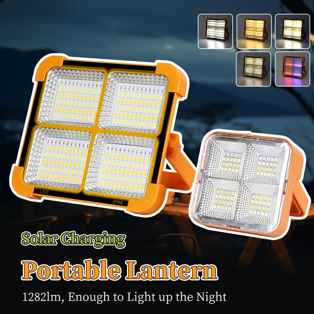 Solar Portable Lantern with USB Rechargeable Outdoor Solar Lights Emergency Sunlight for Parkside Travel Hike LED Camping Lights