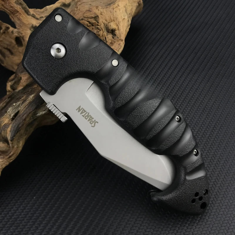 Cold spartan Pocket Pocket knife 7CR13MOV blade fiberglass handle Outdoor Tactical Camping Hiking Survival EDC folding knife