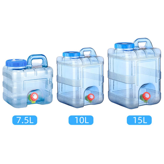 7.5/10/15L Camping Water Container Portable Pure Water Tanks Food Grade Large-Capacity with Faucet Outdoor Supplies
